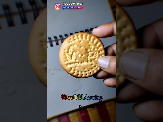 subscribe and pls click the bell icon  / biscuit 3d drawing / #ameerartist #professionalartsameer