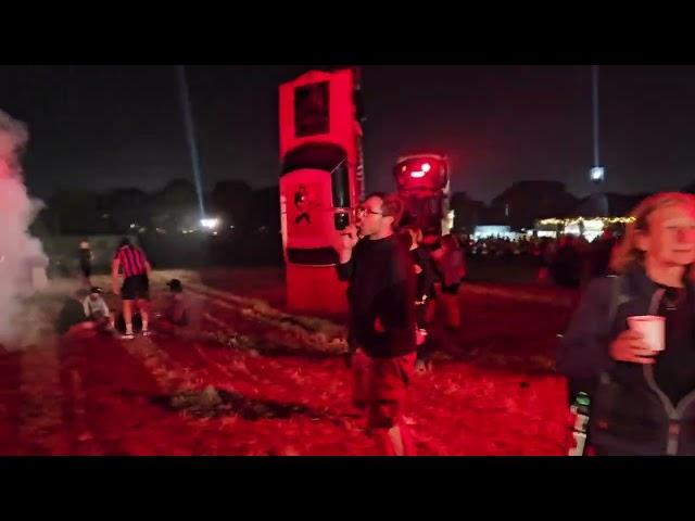 @GlastonburyOfficial 2023 Carhenge at night