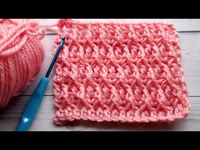 Плотный узор крючком.Уроки вязания/ Dense crochet pattern. Crochet lessons tutorial  Урок 391