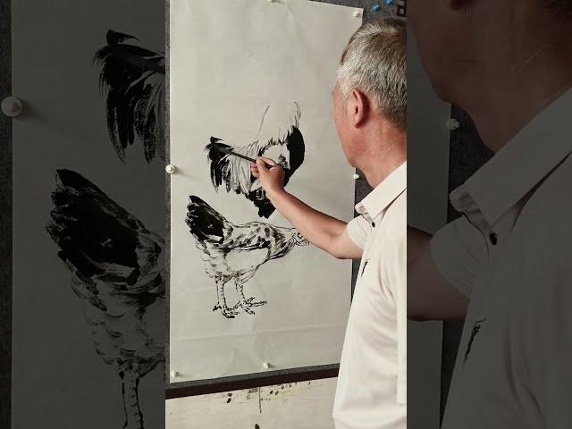 Teach you to draw a big rooster in one stroke