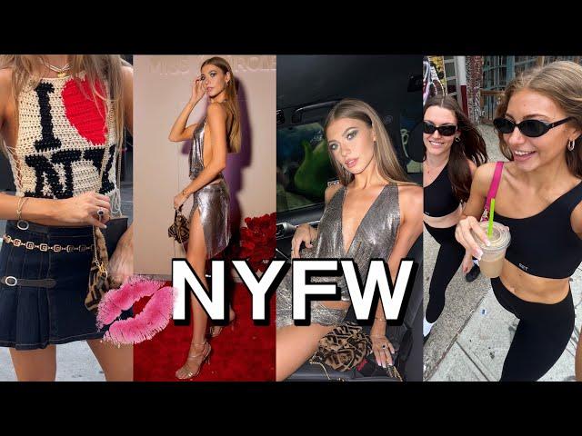 NEW YORK FASHION WEEK VLOG 2023  outfits, events + thrifting