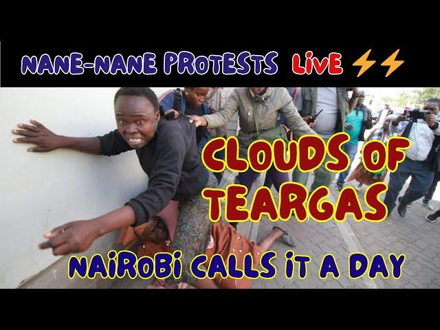  NAIROBI CBD LIVE || NAIROBIANS CALL IT A DAY || TEAR GAS REINS