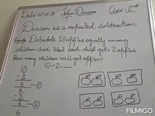 Class 2nd / Maths / Topic: Division (Part II)