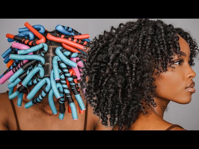 Flexi Rod Tutorial on Stretched Natural Hair!