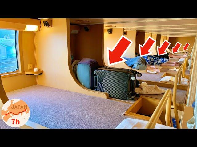 Japan's Overnight Sleeper Train  CHEAPEST Seat  Osaka→Tokyo Sunrise Express 寝台特急 サンライズ出雲 ノビノビ座席