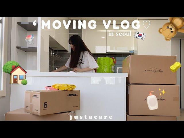 Seoul move in vlog ⌇(ENG) loft apartment with park view, living in Korea diaries, 복층 오피스텔