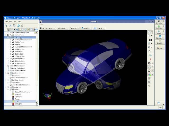 Importing a CAD Model and Assigning Material Properties in XFdtd