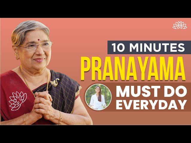 10 Minutes Traditional Pranayama Techniques Must Do Everyday | Breathing Techniques