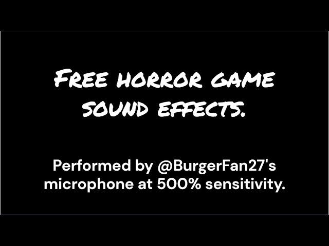 Free Horror Game Sound Effects