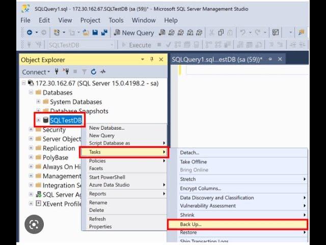 SQL Server 2019 | SSMS 2018 | Backup and Restore Databases From One Server To Another server