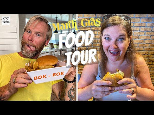 CRUISE FOOD!!  Are You HUNGRY??? Carnival Mardi Gras Food Tour