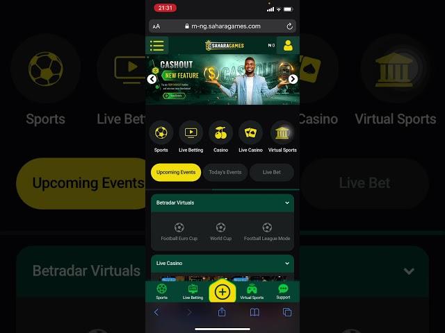Sahara Games Nigeria Sports Betting Site Review