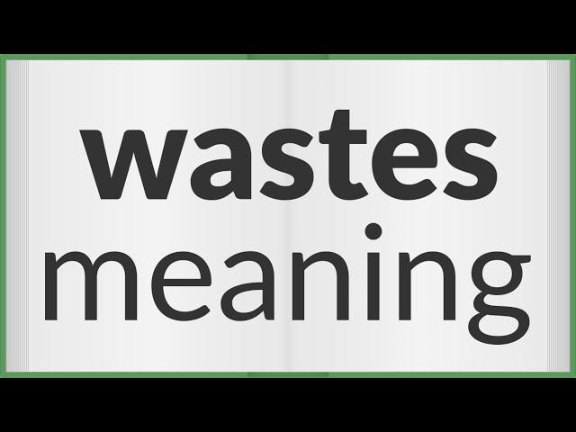 Wastes | meaning of Wastes