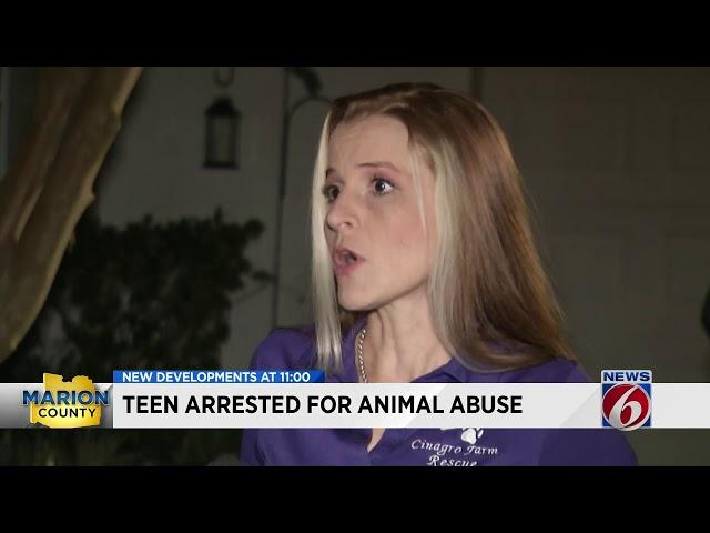 Teen arrested for animal abuse