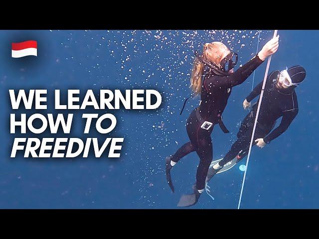 Freediving Adventure in Amed, Bali | We Learned How do it!  (With No Experience)