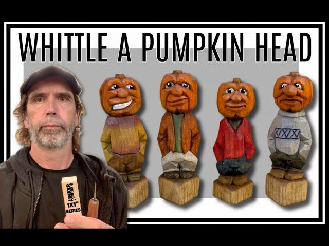 How to Carve a Little Pumpkin Head Man -Knife only (1x1 series)