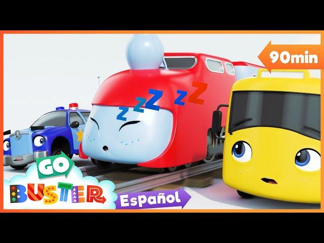 ¡Buster y el tren fuera de control somnoliento! |  Go Buster en Español  Dibujos para niños