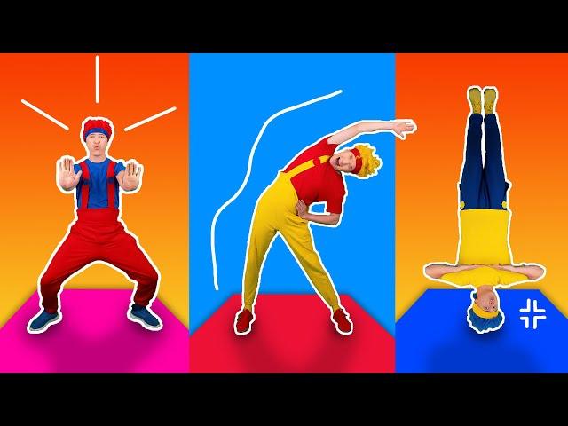 Doing Exercises with Chicky, Cha-Cha and Boom-Boom | D Billions VLOG English