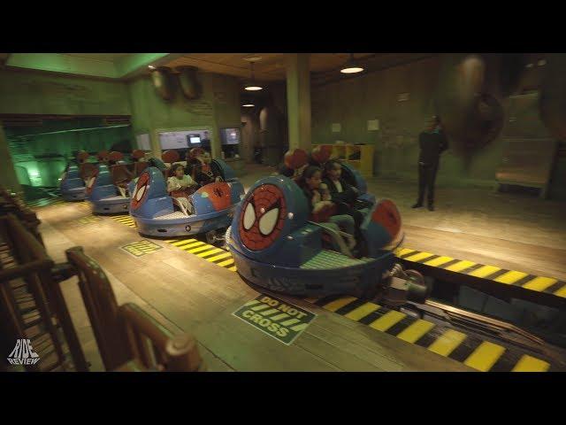 Spider Man Doc Ock’s Revenge - POV - IMG Worlds of Adventure - MACK Rides - Spinning Coaster