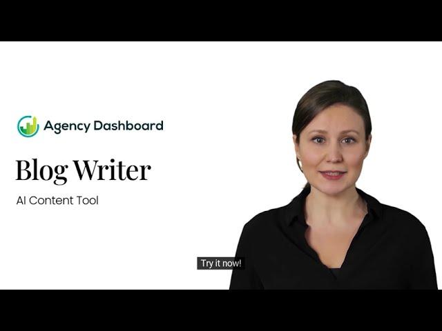 Blog Writer - Agency Dashboard