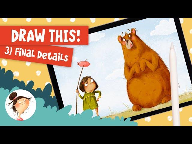 05 BEAR | FINAL DETAILS | Procreate drawing tutorial for begginers | Lu.maluje