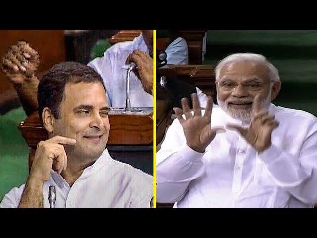 Rahul Gandhi's hug & wink act and how PM Modi responded | FULL VIDEO