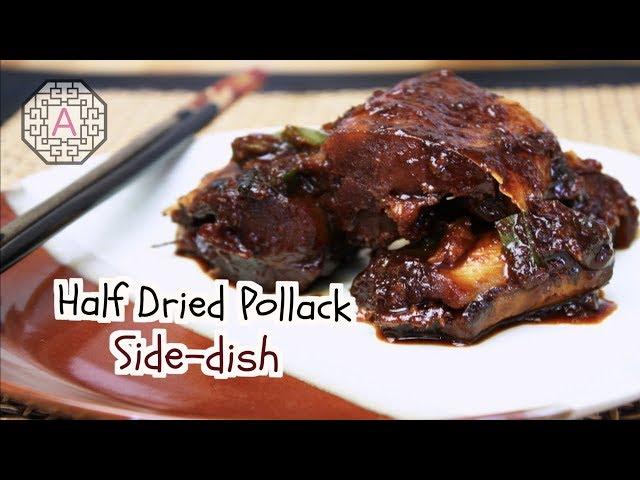 Korean Half Dried Pollack Side-dish (코다리 조림, CoDaRi JoRim) | Aeri's Kitchen