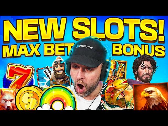 BUYING BONUSES on RANDOM NEW SLOTS & SPUN in a MAX BET $50,000 BONUS!! (Bonus Buys)