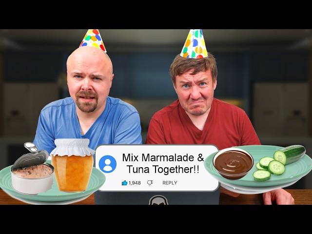 Tasting YOUR Weird Food Combos ft @ashens