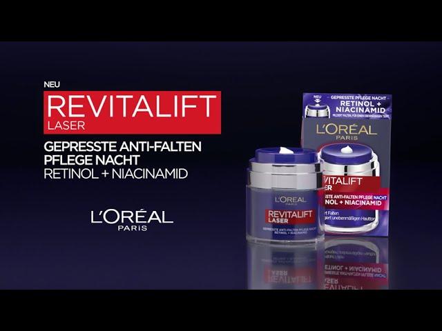 L’Oréal Paris Revitalift Laser | Gepresste Creme Anti-Falten Pflege Nacht mit Retinol + Niacinamid