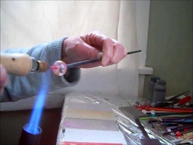 Making a Blown Glass Bead on a Mandrel- Errors Included