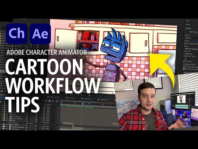 Cartoon Workflow Tips (Adobe Character Animator and After Effects Tutorial)