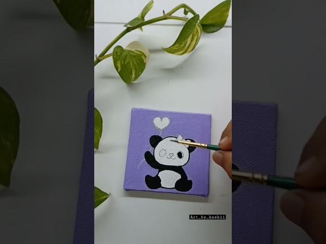 mini canvas painting for beginners️| easy mini  painting ideas  #youtubeshorts #shorts #viral