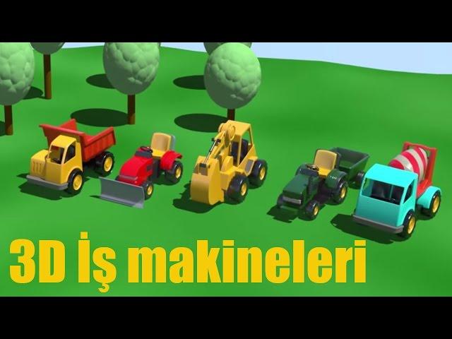 3D çizgi film - İş makineleri çocuk parkında tüm bölümler bir arada (Full HD)