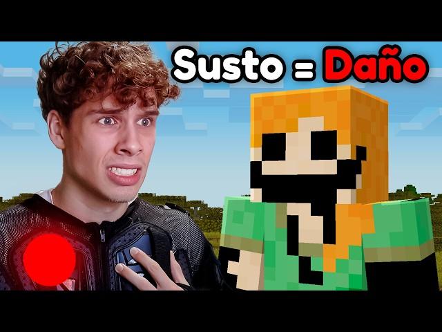 Minecraft pero Si Me Asusto Recibo Daño en la Vida Real