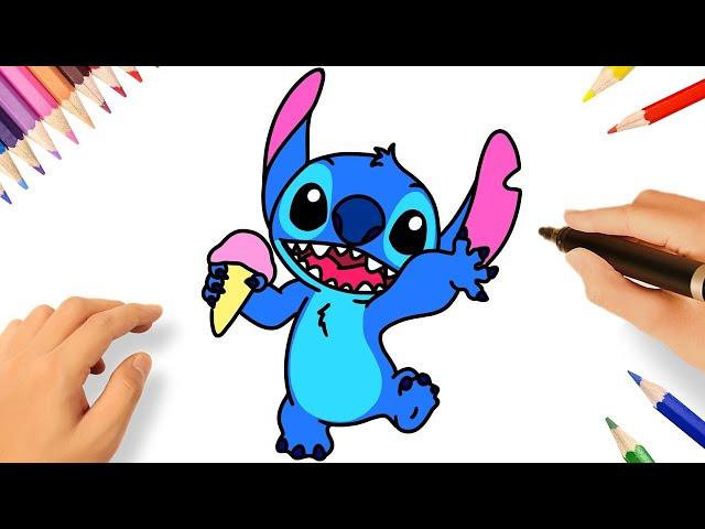 HOW TO DRAW STITCH STEP BY STEP 