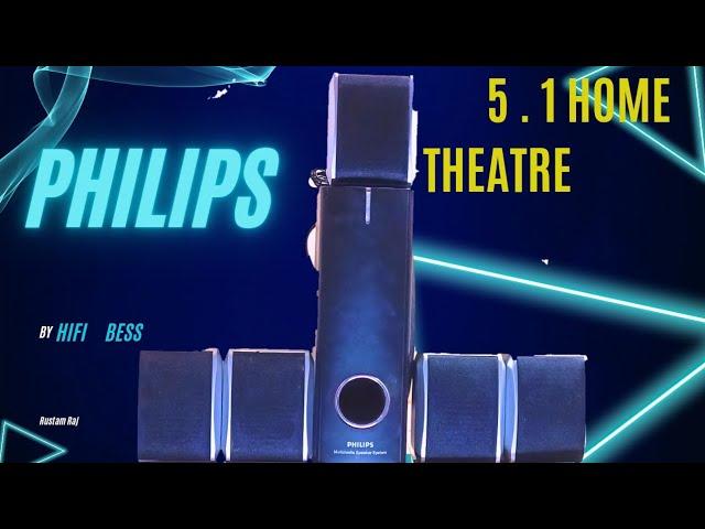 Philips 5.1 home theatre high qualityBess model no SP 050 multimedia speaker system Aux output