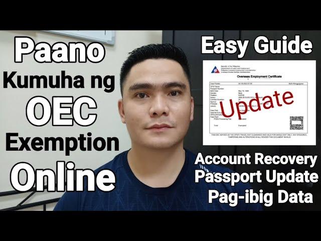 PAANO KUMUHA NG OEC EXEMPTION ONLINE EASY  GUIDE | PARA SA MGA OFW NA MAGBABAKASYON SA PILIPINAS