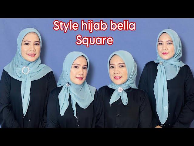 Tutorial hijab segi empat bella square,#subscribe #hijab #style #tutorialhijabsegiempat