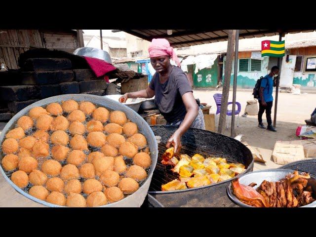 Mouthwatering Traditional West African street food tour d'ahanoukope Lomé Togo 