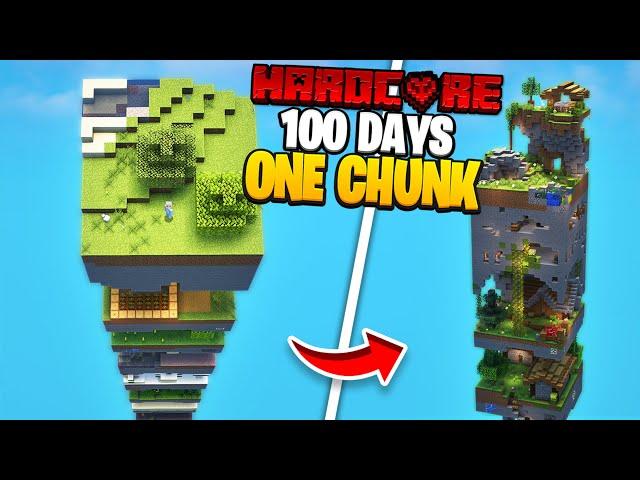 I Survived 100 Days on One Chunk in Minecraft