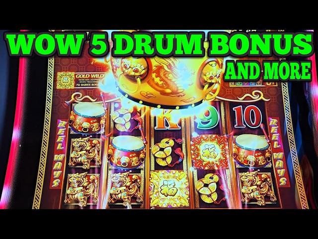 WINNING BIG ON DANCING DRUMS SLOTS | 5 DRUMS BONUS & MORE | Las Vegas Slots #casino #slots #lasvegas