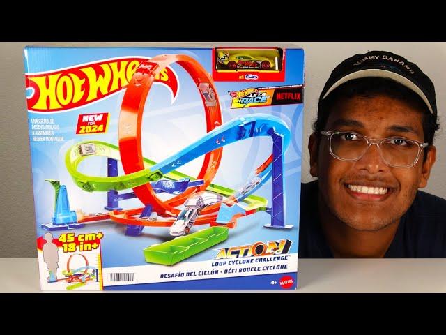 Launch Your Car Be The Champion New Hot Wheels Loop Cyclone Challenge Toy Video for Kids