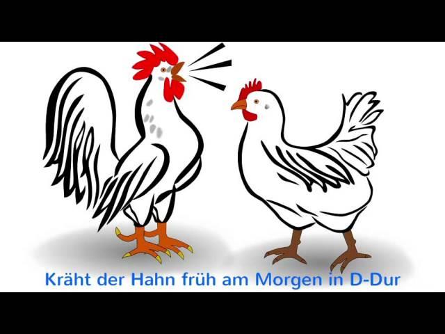 Kräht der Hahn früh am Morgen | Geburtstagslied in D-Dur mit Text zum Mitsingen