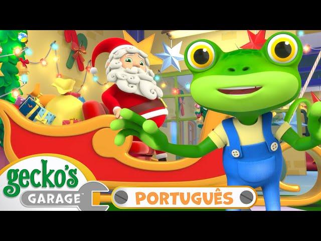 Gecko Salva o Natal  | Missão de Natal Divertida | Garagem do Gecko | Desenhos em Português