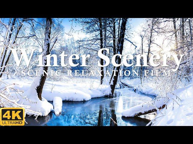 Beautiful Relaxing Music, Peaceful Soothing Instrumental Music, "Winter Scenery"  In 4K Ultra HD