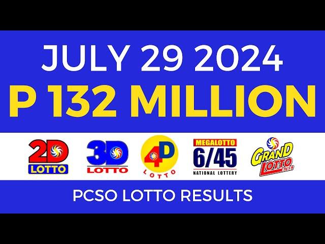 Lotto Result Today 9pm July 29 2024 | PCSO Complete