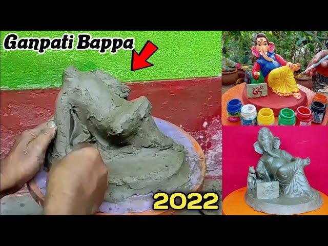 How to make ganesh murti 2022 | Mitti Se Ganesh Ji Kaise Banate Hain | Ganpati making with clay .