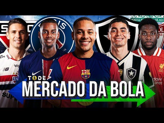 MERCADO DA BOLA 2025 l ALMIRON no BOTAFOGO, V. ROQUE SERÁ VENDIDO, DAVIES, ISAK e+