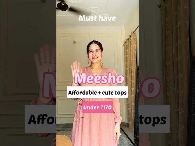 Meesho Cute Tops Haul under 170/- #shorts #viral #meesho #short #meeshohaul #meeshotops #foryou